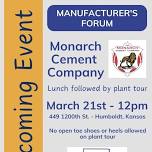 Manufacturer's Forum - Monarch Cement Company