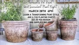 Terracotta Pot Paint Class and Succulent Planting Fun