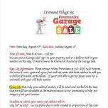 Crestwood Village Six Community Garage Sale