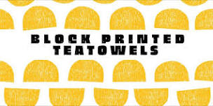 Block printed tea towels @ Kiama Library