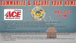 Home Security - Scam protection - Pest Control - Summarize Your Home - Presented by Sheriff's Dept