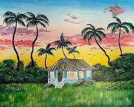 Wine Down Wednesday - Includes 1 Drink! Summer Hut - Paint & Sip Class