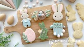 Bunny floral cookie decorating class