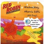 Red Robin Canyon Creek School Fundraiser