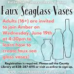 Adult Faux Sea Glass Vase Craft at County Library