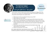 On Spiritual Aging - part of the LJCC Series, 