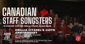 Orillia Citadel's 140th Anniversary Weekend with the Canadian Staff Songsters