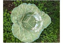 Make a Rhubarb Leaf Birdbath