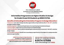 Orientation Programme on Higher Studies in Design  for Grade XI and XII Students @ BRDS PATNA