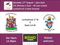 Lanhydrock 1st XI v Bude 1st XI