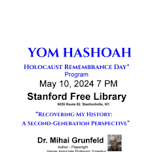 Holocaust Remembrance Program at Stanford Free Library