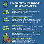 TRASH FREE SHENANDOAH SCHEDULED CLEANUPS