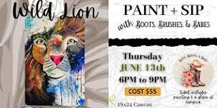 Wild Lion Paint & Sip