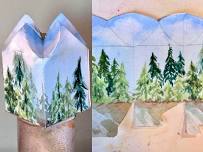 Watercolor & Wine: “Origami Forest” with Cheri Isgreen