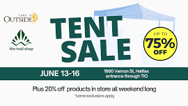 Tent Sale at the Trail Shop & Take It Outside