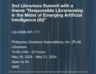 2nd Librarians Summit on Responsible Librarianship in the Midst of Emerging Artificial Intelligence