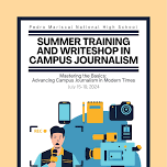 Summer Training and Writeshop in Campus Journalism