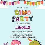 Linc’s 3rd dino party