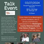 Washington County Historical Society Talk Event