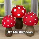 DIY Wooden Mushrooms