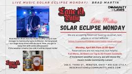 Brad Martin on Lane 19 Patio at Community Lanes! Solar Eclipse Monday, April 8th from 11:30am-3pm