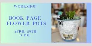 Book Page Flower Pots