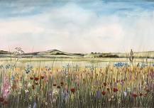 Watercolour wildflower meadow Art Class