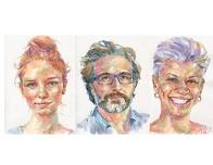 Quick Sketch Portraits in Watercolor