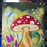 Toadstool & Dragonflies Paint Night at The Garage Cafe