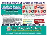 Medhavi Parakh | Scholorship Program | Raj English School