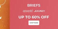 Get Upto 60% Off on Women Briefs! With Selected Brands (amante, Jockey) - by Shoppers Stop