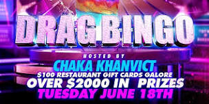 PRIDE Drag Bingo: Chaka Khanvict Hosts, Over $2000 in prizes!