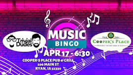 Music Bingo at Cooper's Place Pub & Grill