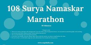 Challenge Yoga Skills - Online -108 Sun Salutations Marathon-Burlington, WA