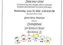 Free Children's Orthopedic Clinic with Dr. Scott Ferry