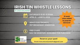 Irish Tin Whistle Class - 10 week session