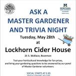 Ask a Master Gardener and Tivia Night at Lockhorn Cider