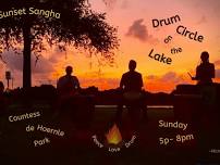 Sunset Sangha, Drum Circle on the Lake