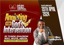 ANOINTING FOR GOD'S INTERVENTION LIVE WITH BISHOP HILLARY OGOLIEGBUNE.