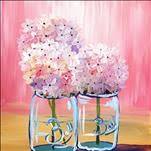 Happy Hydrangeas on Pink! CANVAS or WOOD