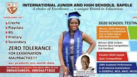 INTERNATIONAL SCHOOL, SAPELE, BIANNUAL INTER-HOUSE SPORTS COMPETITION AND CARNIVAL