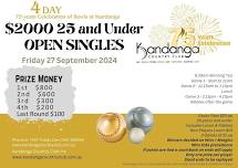 75 Years Celebration $2000 25 and Under Open Singles