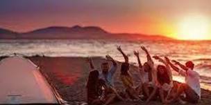 The camping event at the beach is extremely attractive,