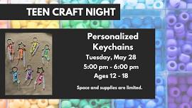 Teen Craft: Personalized Keychains @ Library