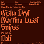 Left Bank Live: Aïsha Devi(live) • Martina Lussi(live) • 5nipss(live) • Dali