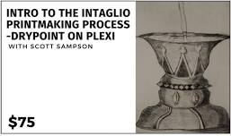 Intro to the Intaglio Printmaking Process -Drypoint on Plexi - $75