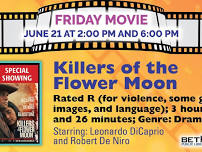 Movie: Killers of the Flower Moon (SPECIAL EVENING SHOWING)