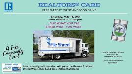 FREE Shred-It Event and Food Drive