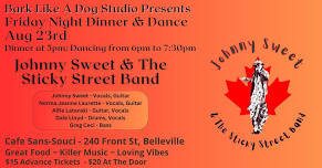 Friday Dinner & Dance - Johnny Sweet & The Sticky Street Band