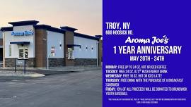 Troy, NY Aroma Joe's 1 Year Anniversary Celebration!